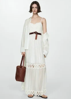 MANGO Sukienki I Kombinezony*Sukienka haftowane detale