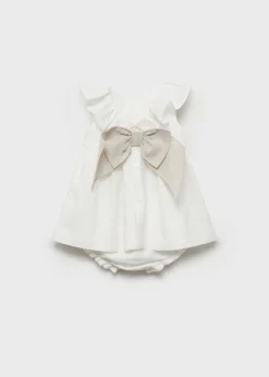 Dzieci MANGO Sukienki/pajacyki*Sukienka i majteczki z bawełny z falbankami