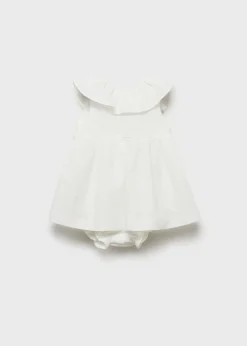 Dzieci MANGO Sukienki/pajacyki*Sukienka i majteczki z bawełny z falbankami