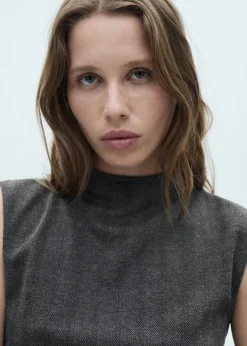 MANGO Sukienki I Kombinezony*Sukienka jodełkowy deseń