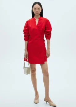 MANGO Sukienki I Kombinezony*Sukienka kopertowa bawełniana