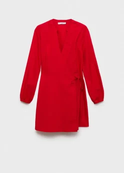 MANGO Sukienki I Kombinezony*Sukienka kopertowa bawełniana