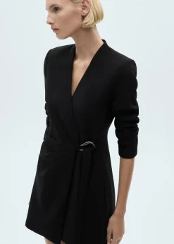 MANGO Sukienki I Kombinezony*Sukienka kopertowa z klamrą