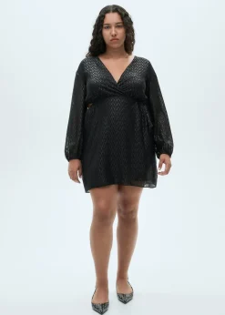 MANGO Sukienki I Kombinezony*Sukienka kopertowa z wycięciami po bokach