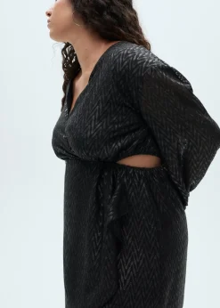 MANGO Sukienki I Kombinezony*Sukienka kopertowa z wycięciami po bokach