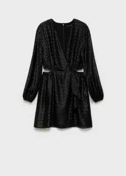 MANGO Sukienki I Kombinezony*Sukienka kopertowa z wycięciami po bokach