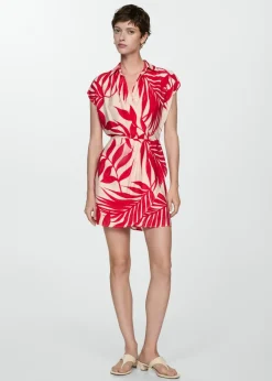 MANGO Sukienki I Kombinezony*Sukienka kopertowa ze wzorem