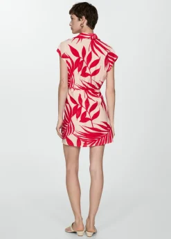 MANGO Sukienki I Kombinezony*Sukienka kopertowa ze wzorem