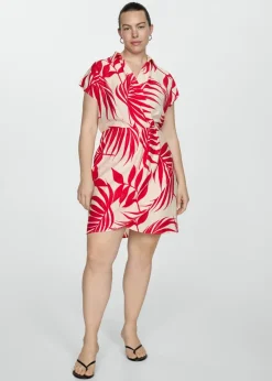 MANGO Sukienki I Kombinezony*Sukienka kopertowa ze wzorem