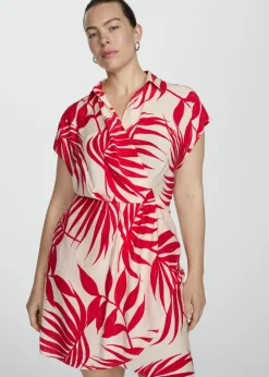 MANGO Sukienki I Kombinezony*Sukienka kopertowa ze wzorem