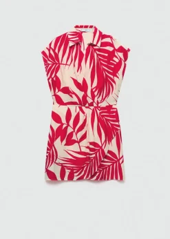 MANGO Sukienki I Kombinezony*Sukienka kopertowa ze wzorem