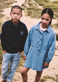 Dzieci MANGO Sukienki I Kombinezony*Sukienka koszulowa dżinsowa