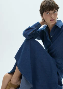 MANGO Sukienki I Kombinezony*Sukienka koszulowa dżinsowa