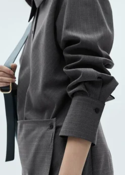 MANGO Sukienki I Kombinezony*Sukienka koszulowa w prążki