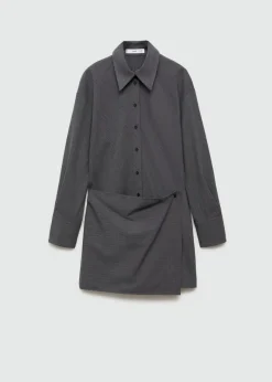 MANGO Sukienki I Kombinezony*Sukienka koszulowa w prążki