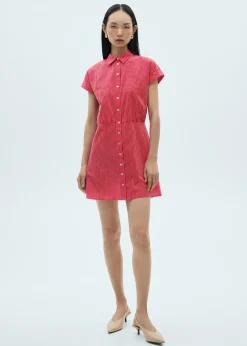 MANGO Sukienki I Kombinezony*Sukienka koszulowa z bawełny w paski