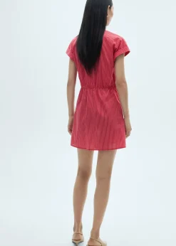 MANGO Sukienki I Kombinezony*Sukienka koszulowa z bawełny w paski