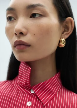 MANGO Sukienki I Kombinezony*Sukienka koszulowa z bawełny w paski