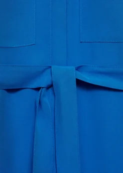 MANGO Sukienki I Kombinezony*Sukienka koszulowa z lyocellu wiązana w pasie