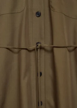 MANGO Sukienki I Kombinezony*Sukienka koszulowa z lyocellu wiązana w pasie