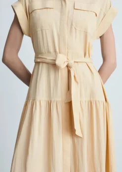 MANGO Sukienki I Kombinezony*Sukienka koszulowa z ozdobnym wiązaniem