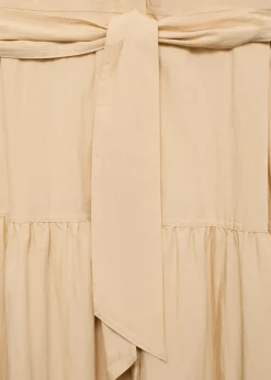 MANGO Sukienki I Kombinezony*Sukienka koszulowa z ozdobnym wiązaniem