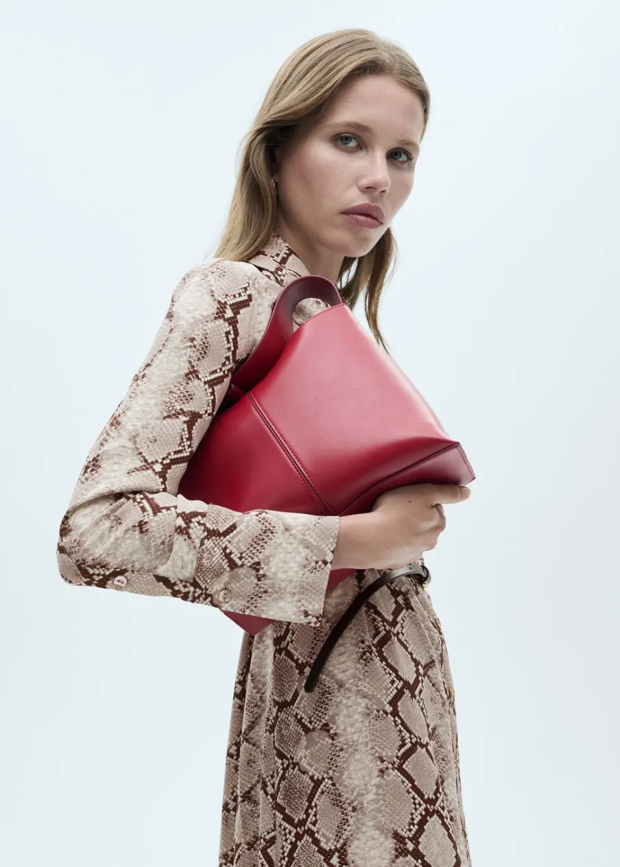 MANGO Sukienki I Kombinezony*Sukienka koszulowa ze wzorem wężowej skóry