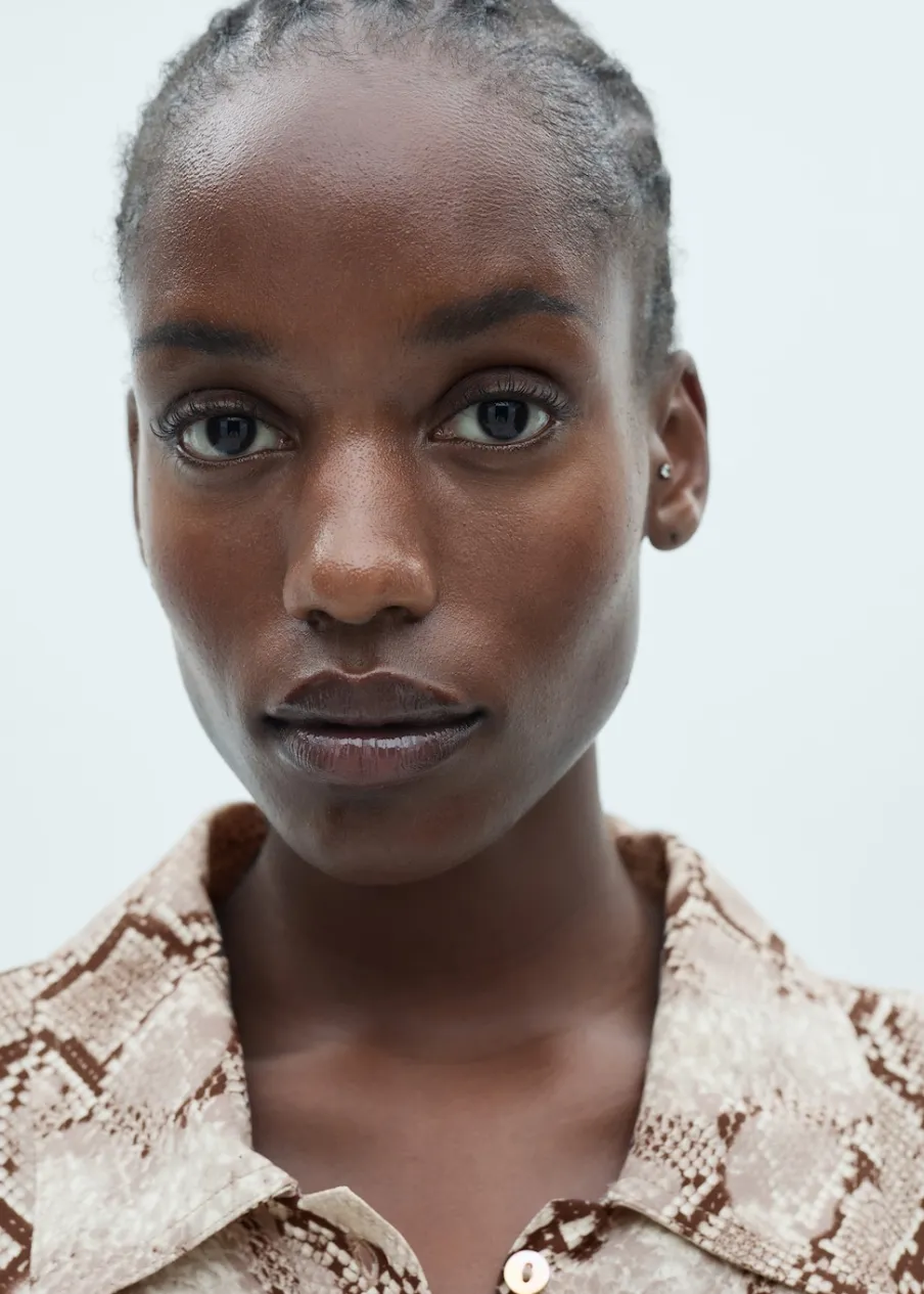 MANGO Sukienki I Kombinezony*Sukienka koszulowa ze wzorem wężowej skóry