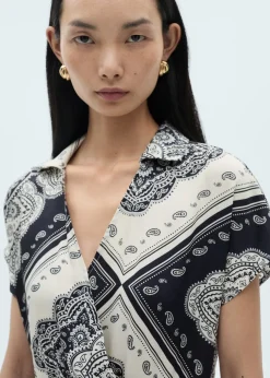 MANGO Sukienki I Kombinezony*Sukienka koszulowa ze wzorem paisley