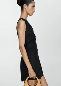 MANGO Sukienki I Kombinezony*Sukienka krótka len