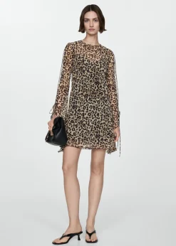 MANGO Sukienki I Kombinezony*Sukienka krótka w panterkę