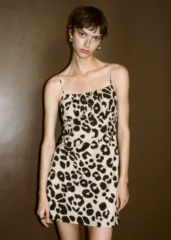 MANGO Sukienki I Kombinezony*Sukienka krótka w panterkę