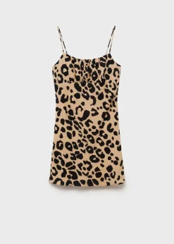MANGO Sukienki I Kombinezony*Sukienka krótka w panterkę