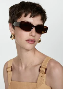 MANGO Sukienki I Kombinezony*Sukienka lniana na ramiączkach ze sprzączkami