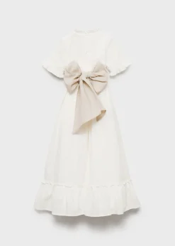 Dzieci MANGO Sukienki I Kombinezony*Sukienka lniana z falbankami