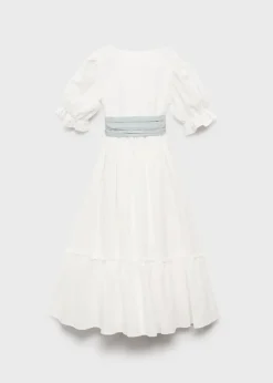 Dzieci MANGO Sukienki I Kombinezony*Sukienka lniana z falbanką