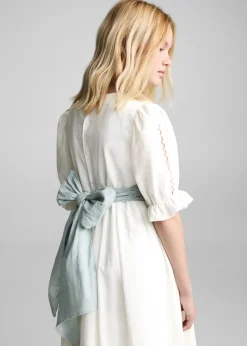 Dzieci MANGO Sukienki I Kombinezony*Sukienka lniana z falbanką