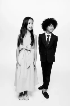 Dzieci MANGO Sukienki I Kombinezony*Sukienka lniana z wiązaniem