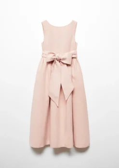 Dzieci MANGO Sukienki I Kombinezony*Sukienka lniana z wiązaniem