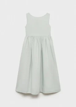 Dzieci MANGO Sukienki I Kombinezony*Sukienka lniana z wiązanymi ramiączkami