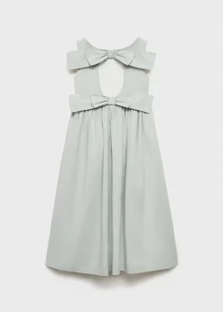 Dzieci MANGO Sukienki I Kombinezony*Sukienka lniana z wiązanymi ramiączkami