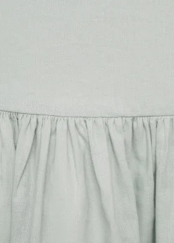 Dzieci MANGO Sukienki I Kombinezony*Sukienka lniana z wiązanymi ramiączkami