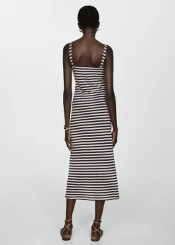 MANGO Sukienki I Kombinezony*Sukienka lniana z węzłem