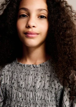 Dzieci MANGO Sukienki I Kombinezony*Sukienka lureksowa ze wzorem