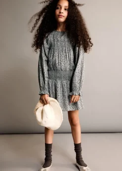 Dzieci MANGO Sukienki I Kombinezony*Sukienka lureksowa ze wzorem