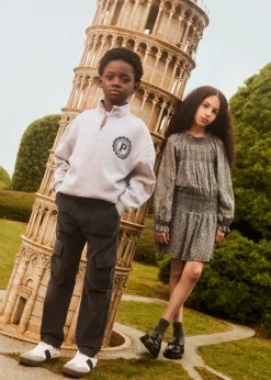 Dzieci MANGO Sukienki I Kombinezony*Sukienka lureksowa ze wzorem