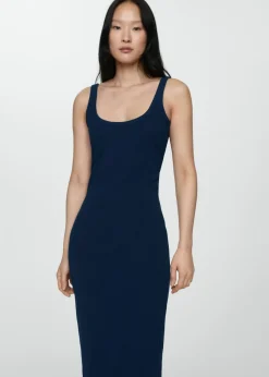 MANGO Sukienki I Kombinezony*Sukienka midi na ramiączkach