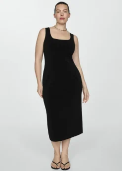 MANGO Sukienki I Kombinezony*Sukienka midi na ramiączkach