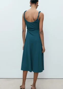 MANGO Sukienki I Kombinezony*Sukienka midi z marszczeniem