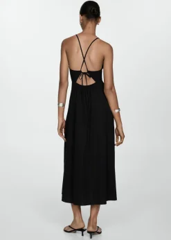 MANGO Sukienki I Kombinezony*Sukienka midi z marszczeniem